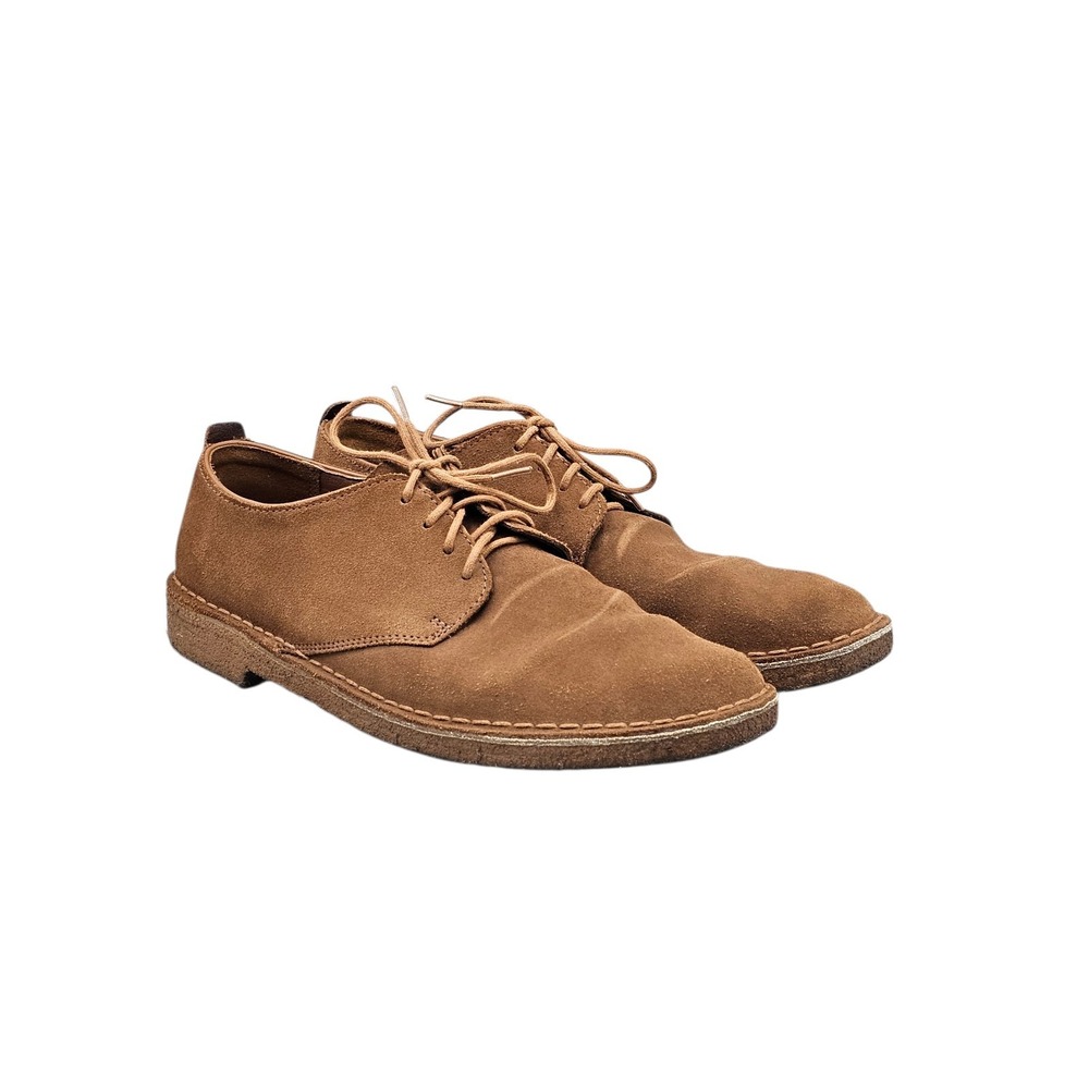 CLARKS Originals Men's Size 10 US EUC London Tan Suede Crepe Sole‎ Oxfords Shoes